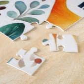 赤い家と家かわいい紙シート ジグソーパズル (側面)