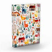 赤い家と家かわいい紙シート フォトブロック (左)