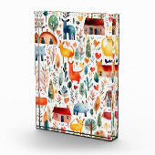 赤い家と家かわいい紙シート フォトブロック (右)