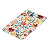 赤い家と家かわいい紙シート マグネット (左側)