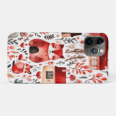 赤い家と家かわいい紙シート Case-Mate iPhoneケース (裏面(横))