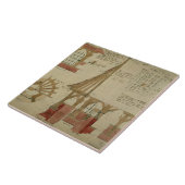 赤い家、Bexleyのヒースのための計画(ペンとインク タイル (側面)