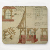 赤い家、Bexleyのヒースのための計画(ペンとインク マウスパッド (正面)