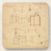 赤い家、Bexleyのヒースのための高度(ペンで書いて下さい コースター (正面)