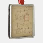 赤い家、Bexleyのヒースのための高度(ペンで書いて下さい メタルオーナメント (右)