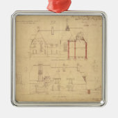 赤い家、Bexleyのヒースのための高度(ペンで書いて下さい メタルオーナメント (正面)