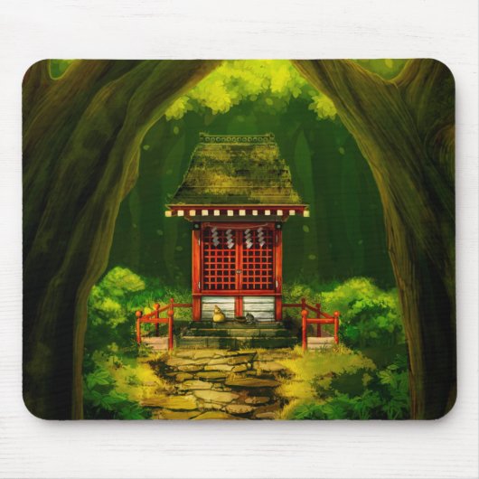 赤い寺院のマウスパッド マウスパッド (正面)