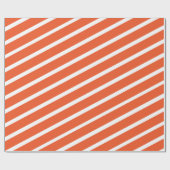 赤い対角ストライプフェスティバルプレゼント ラッピングペーパー (フラット)