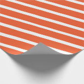 赤い対角ストライプフェスティバルプレゼント ラッピングペーパー (角)