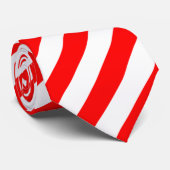 赤い対角ストライプ線タイ ネクタイ (ロール)