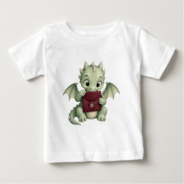 赤い封筒を持ったかわいい赤ちゃんドラゴン 子供 ベビーTシャツ