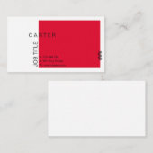 赤い専門のデザインのエレガントでモダンなシンプル 名刺 (正面/裏面)
