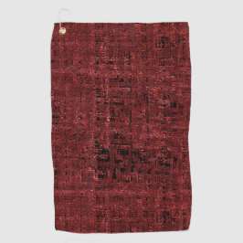 赤い小さい四角絵を描形の重なり ゴルフタオル