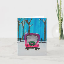 赤い小さなトラック