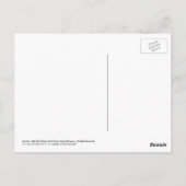 赤い小さな乗馬フード |タビーキャットアートポストカード ポストカード (裏面)