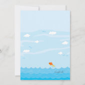 赤い小さな帆船の招待状 招待状 (裏面)