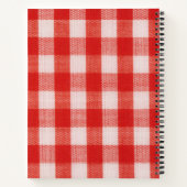 赤い小切手名簡単ディナーレシピ ノートブック (裏面)