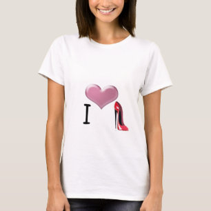赤い小剣のハイヒールの靴の芸術 Tシャツ