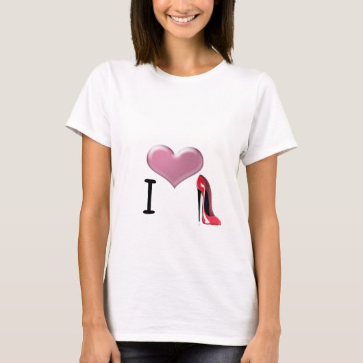赤い小剣のハイヒールの靴の芸術 Tシャツ (正面)