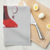 赤い小剣の靴の芸術および腕輪 キッチンタオル (四つ折り)