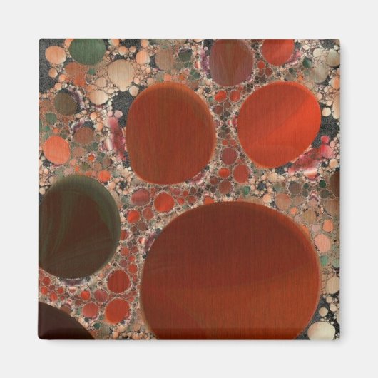 赤い小石磁石 マグネット (正面)