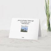 赤い小鳥からの母の一日の挨拶 カード (裏面)