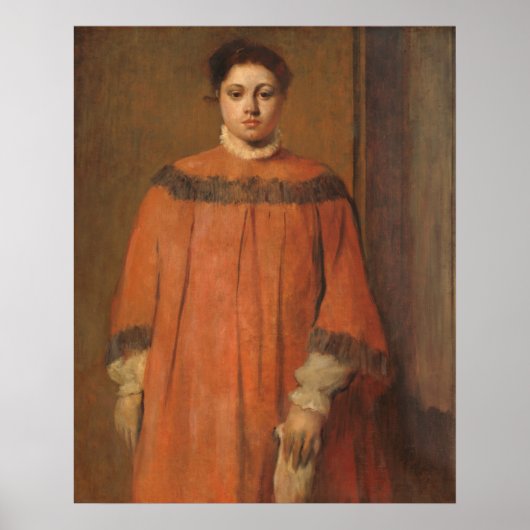 赤い少女 - エドガール・ドガ 美術 ポスター (正面)