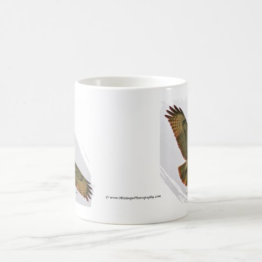 赤い尾タカのマグ コーヒーマグカップ (中央)