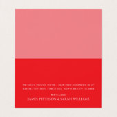 赤い屋上、住所カードの変更 名刺 (内部フラット)