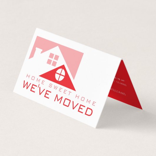 赤い屋上、住所カードの変更 名刺 (正面)