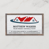 赤い屋根のトップホームロゴ | フレーム入りにしましょう 名刺 (正面)