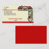 赤い屋根の住宅販売 名刺 (正面/裏面)