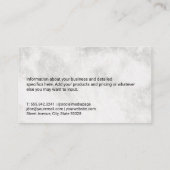 赤い屋根の実在不動産のロゴ | 大理石 名刺 (裏面)