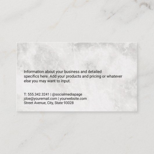 赤い屋根の実在不動産のロゴ | 大理石 名刺 (裏面)