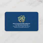 赤い屋根の金ゴールド手作り縁ど用具 名刺 (裏面)