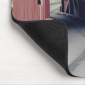 赤い屋根付き橋 マウスパッド (コーナー)