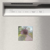 赤い屋根付き橋 マグネット (インサイチュ (食洗機))