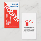 赤い屋根建物屋根工事請負業者 名刺 (正面/裏面)