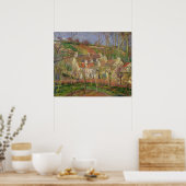 赤い屋根、または村のコーナー ポスター (キッチン)