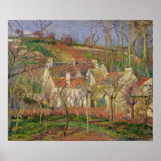 赤い屋根、または村のコーナー ポスター (正面)