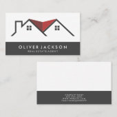 赤い屋根 | 住宅用 | 実在代理人 名刺 (正面/裏面)