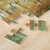 赤い屋根、村の角、冬のピサロ ジグソーパズル (側面)