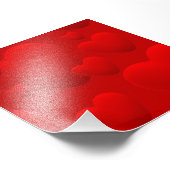 赤い層の3Dハートラブスウィートやる気を起こさせるアート フォトプリント (角)