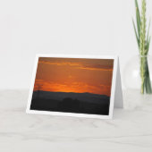 赤い山と空の風景 カード (正面)