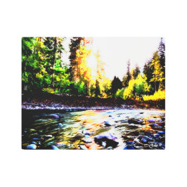 赤い山のキャンプ場No.4 メタルプリント