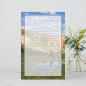 赤い山の反射 便箋 (スタンド正面)