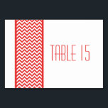 赤い山形のテー縁どブル・カード テーブルナンバー<br><div class="desc">シックとシモダンボロンのテー縁どブルの番号カーシンプルドのシボロンのパタ縁どーン。このスタイリッシュデザインはエレガントな結婚式のトーンを設定する。の簡単カスタマイズは、提供された文字フィールドに適切なテーブル番号を追加するだけ。クリックパーソナカスタマイズリゼーションのオプションを見つけるための「It」。</div>