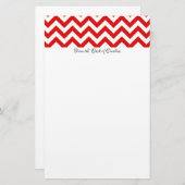 赤い山形の文パーソナライズされた具 便箋 (正面/裏面)