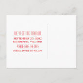 赤い山形の縁ど日付のポストカードの保存 案内ポストカード (裏面)