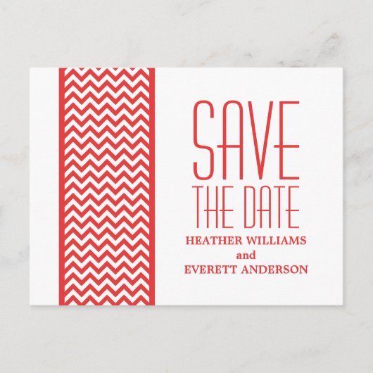 赤い山形の縁ど日付のポストカードの保存 案内ポストカード (正面)